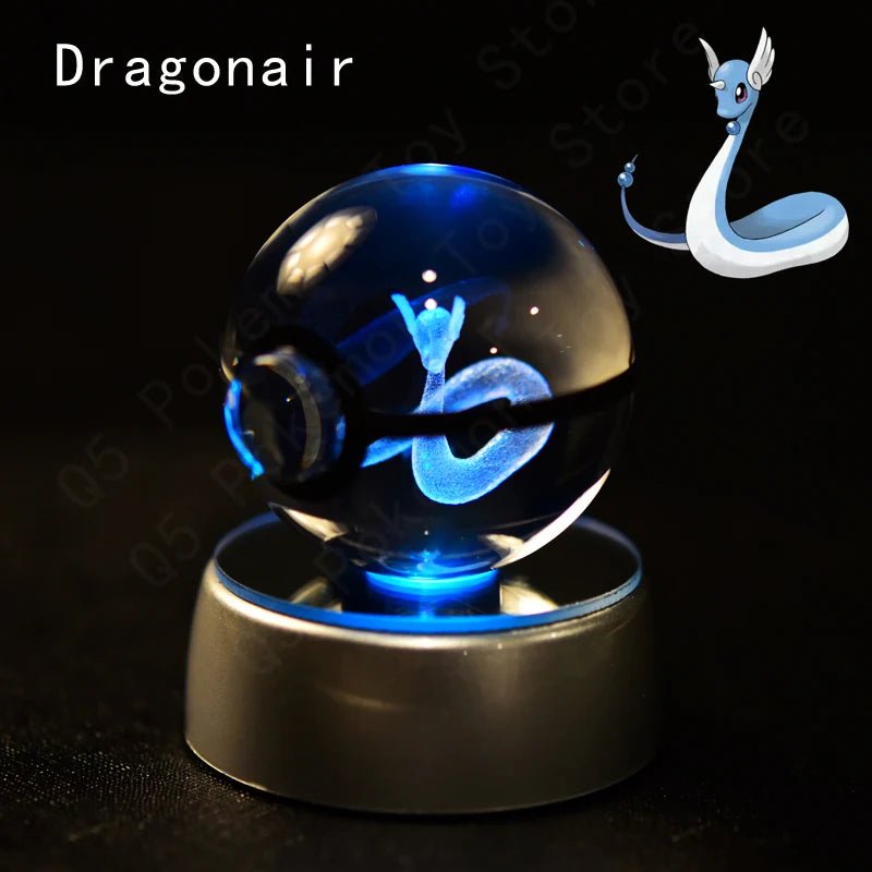 Pokemon 3D Crystal Ball Lamp Set - Perfect Kids Birthday Gift! - Kaiju Mafia