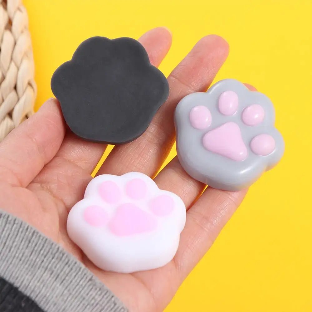 Mini Cat Paw Squeeze Toy Silicone Pinch Decompression Toy Plush TPR Fidget Sensory Toys For Kids Adults Gift - Kaiju Mafia