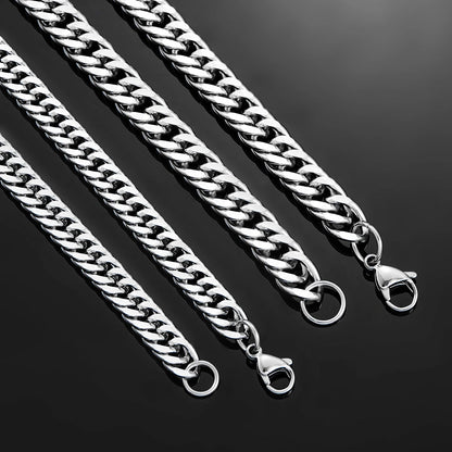 Stainless Steel Cuban Link Chains - Men&