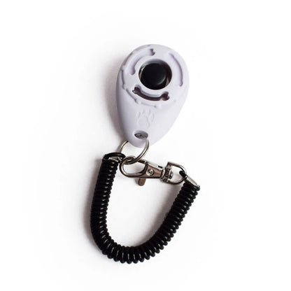 Adjustable Sound Clicker - Dog Training Tool with Wrist Strap and Key Chain