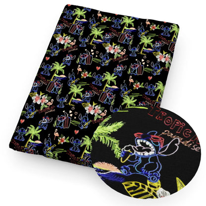 Disney Lilo and Stitch 50*145cm Polyester Cotton Fabric Sewing Quilting Fabric Needlework Material DIY Handmade - Kaiju Mafia