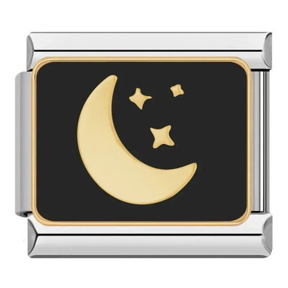 Hapiship 2024 Fashion Spider Star Moon Love Owl Italian Charm Links Fit 9mm Bracelet Stainless Steel Jewelry Making DJ003 - 346 - Kaiju Mafia