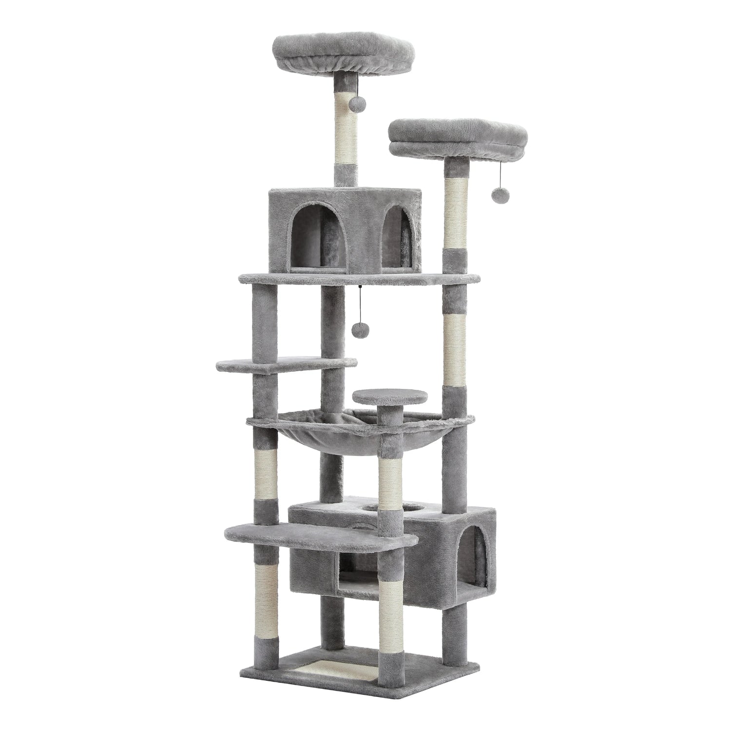 Ultimate Indoor Cat Tower - Multi-Level Plush Condo with Scratching Posts and Caves - Kaiju Mafia