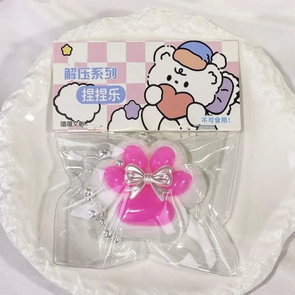 Mini Cat Paw Squeeze Toy Silicone Pinch Decompression Toy Plush TPR Fidget Sensory Toys For Kids Adults Gift - Kaiju Mafia