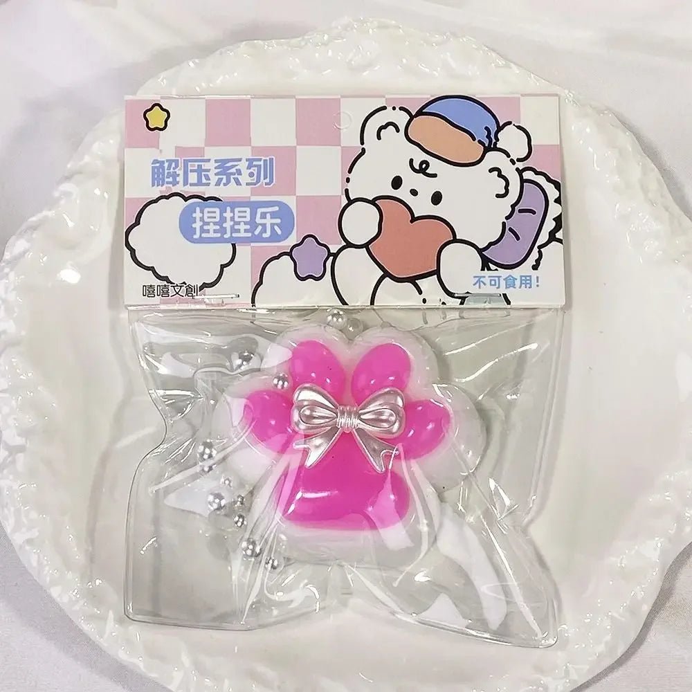 Mini Cat Paw Squeeze Toy Silicone Pinch Decompression Toy Plush TPR Fidget Sensory Toys For Kids Adults Gift - Kaiju Mafia