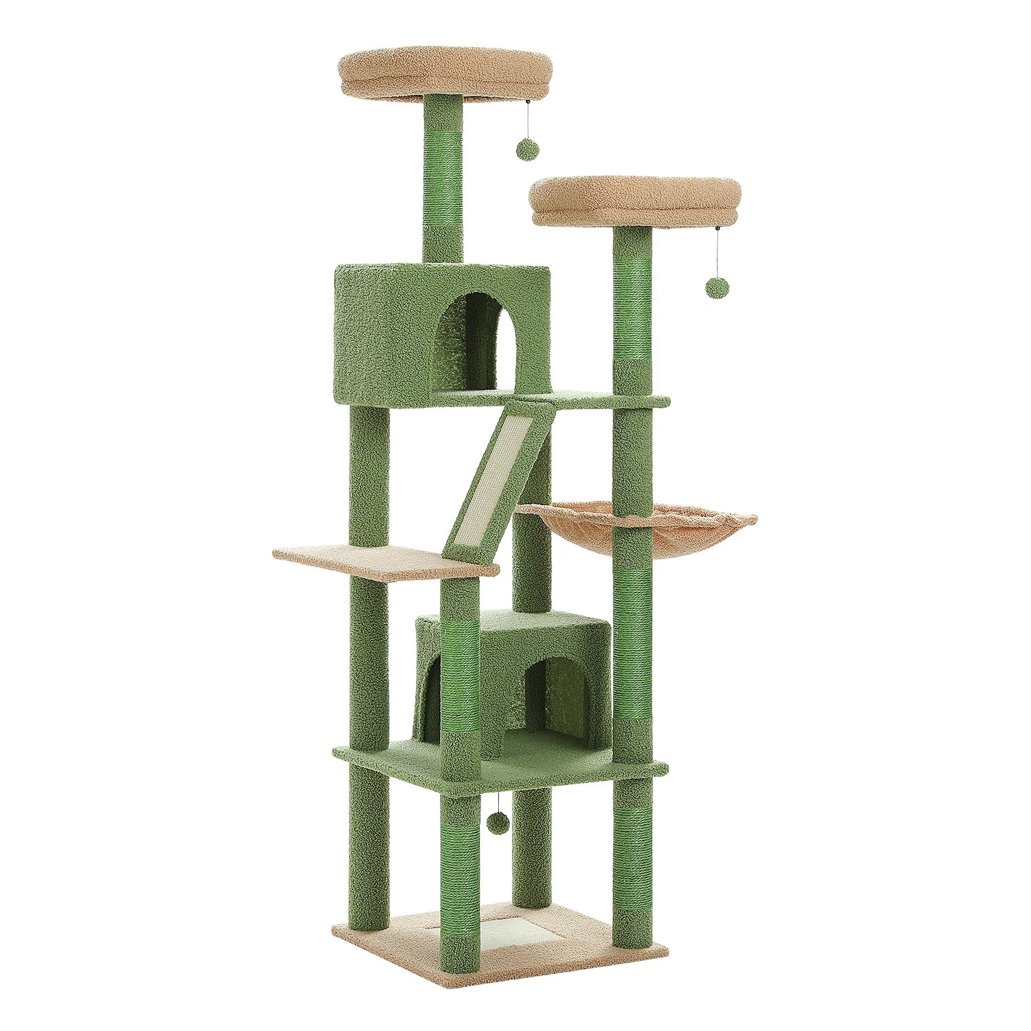Ultimate Indoor Cat Tower - Multi-Level Plush Condo with Scratching Posts and Caves - Kaiju Mafia