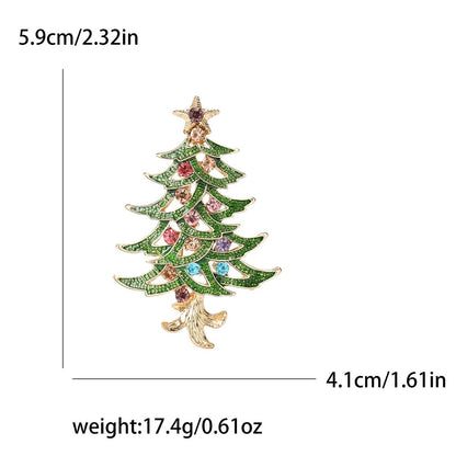 StarryGem Wholesale Christmas Festival Rhinestone Star Christmas Tree Brooches Classic Corsage Pins Coat Shirt Accessories Gifts - Kaiju Mafia