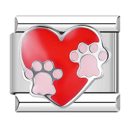 Hapiship Romantic Colour Heart Star Flwoer Tai Chi Italian Charm Links Fit 9mm Stainless Steel Bracelet Jewelry DIY Making DJ597 - Kaiju Mafia