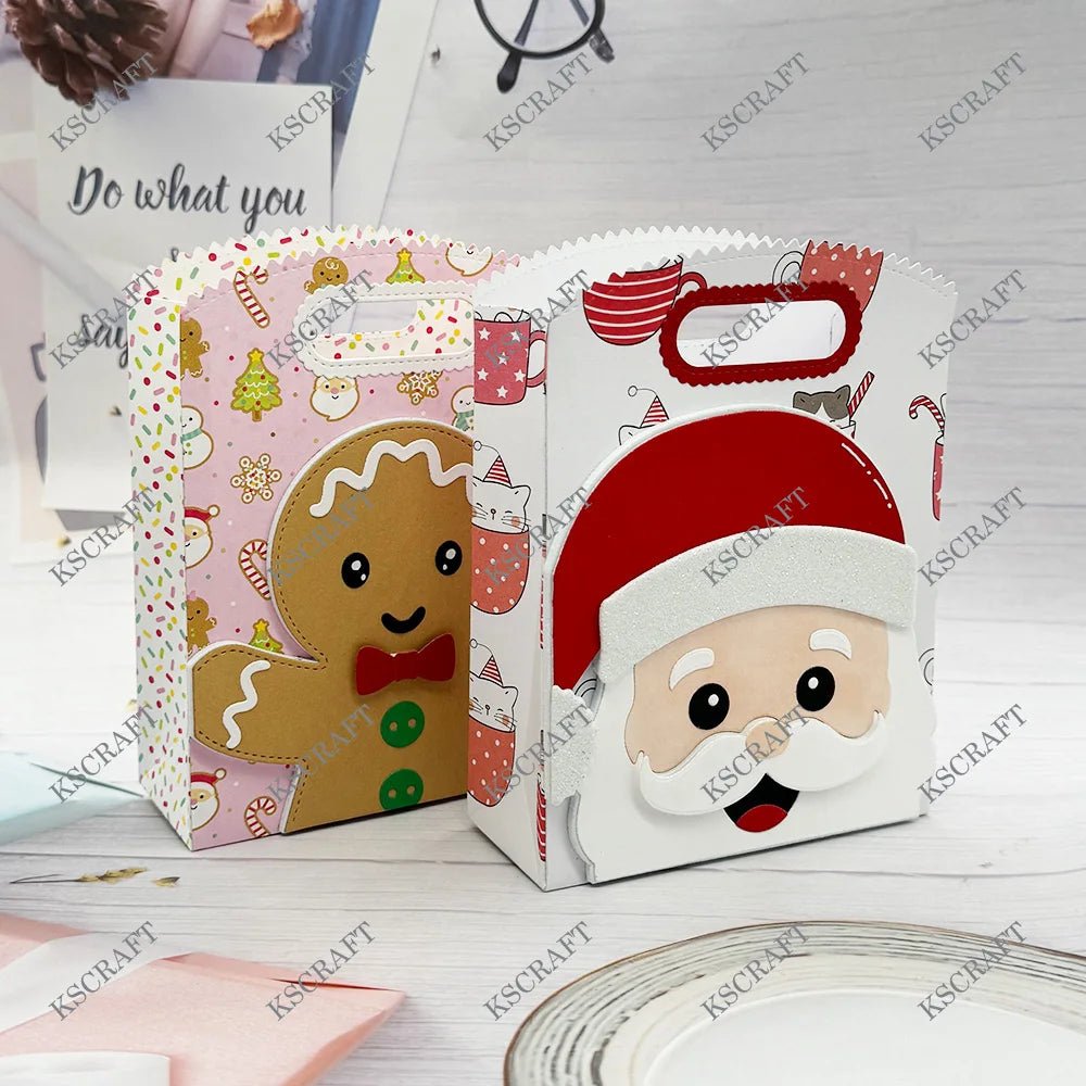 KSCRAFT Gift Bag Christmas Add On Cutting Dies Stencils for DIY Scrapbooking Decorative Embossing DIY Paper Cards - Kaiju Mafia