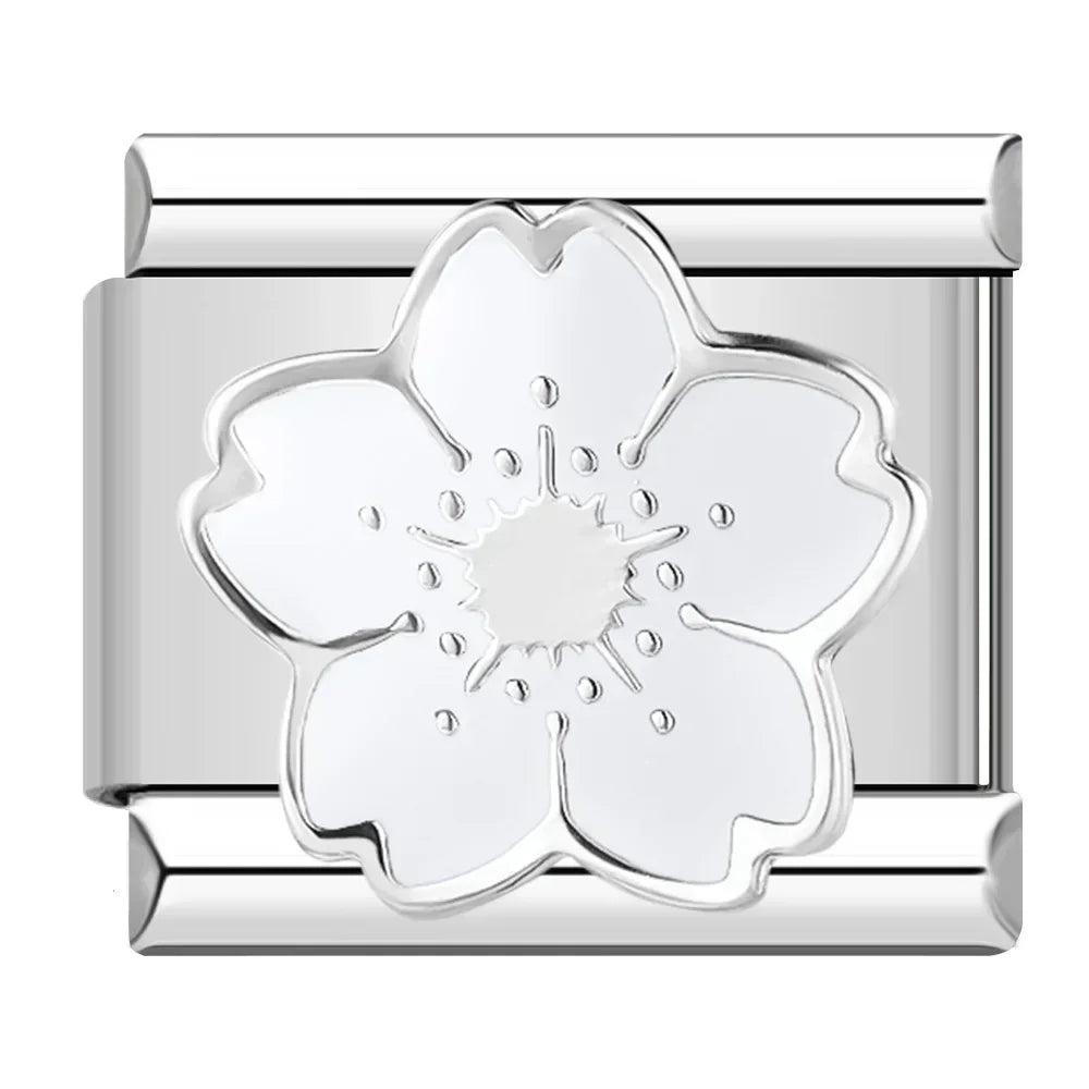Hapiship Romantic Colour Heart Star Flwoer Tai Chi Italian Charm Links Fit 9mm Stainless Steel Bracelet Jewelry DIY Making DJ597 - Kaiju Mafia