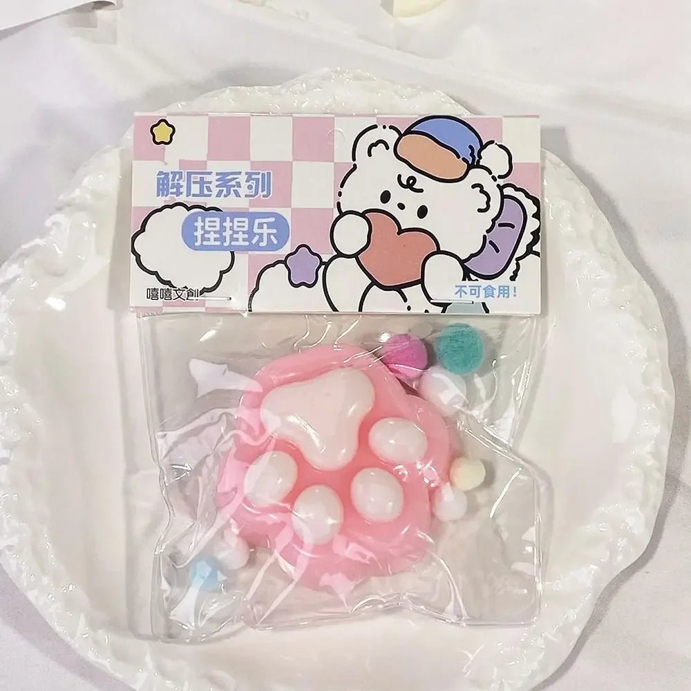 Mini Cat Paw Squeeze Toy Silicone Pinch Decompression Toy Plush TPR Fidget Sensory Toys For Kids Adults Gift - Kaiju Mafia