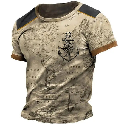 Vintage map print men&