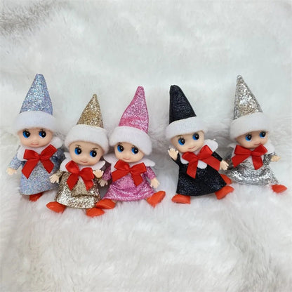 Christmas Mini Baby Elf Dolls Todder Elves Shining Kindness Craft Babies Doll Toy Decoration On The Shelf Gift For Girl Boy Kid - Kaiju Mafia