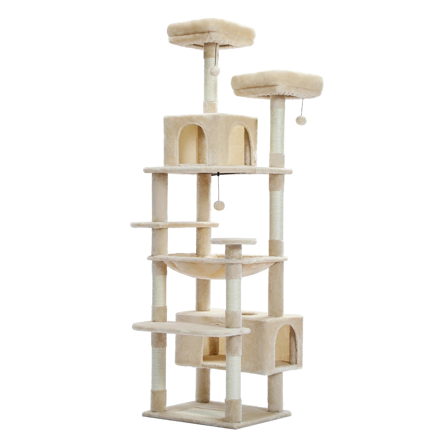 Ultimate Indoor Cat Tower - Multi-Level Plush Condo with Scratching Posts and Caves - Kaiju Mafia
