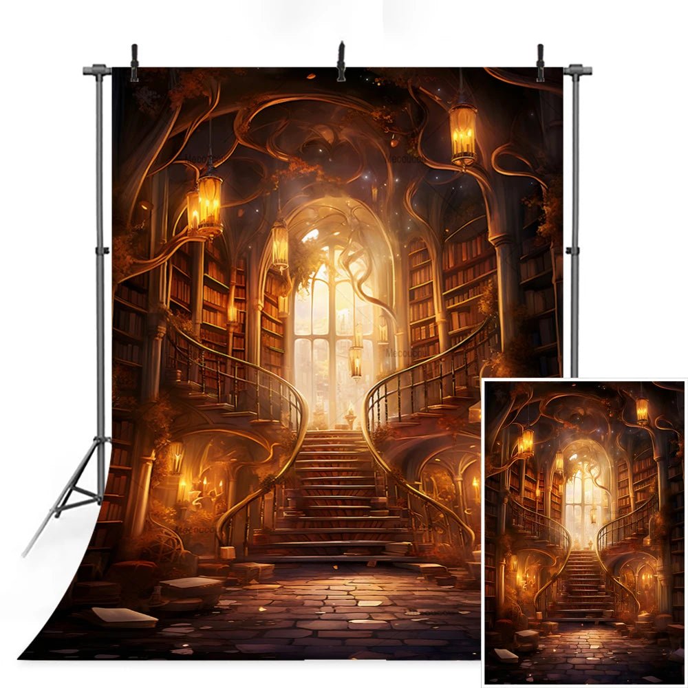 Magic Academy Vertical Section Backdrop Custom Hogwarts Theme Party Birthday Photography Poster Studio Decoration Background - Kaiju Mafia