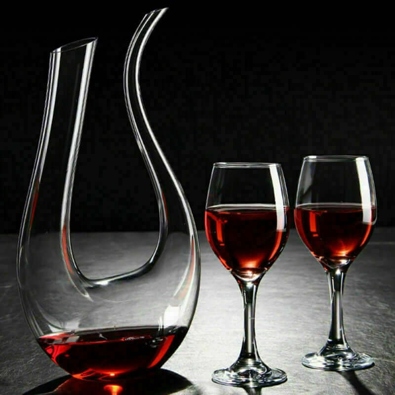 Crystal U-Shaped Wine Decanter